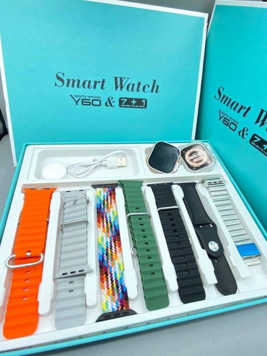 Y60 Ultra smart Watch With 7 Strap